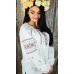 Embroidered blouse "Geometry White"